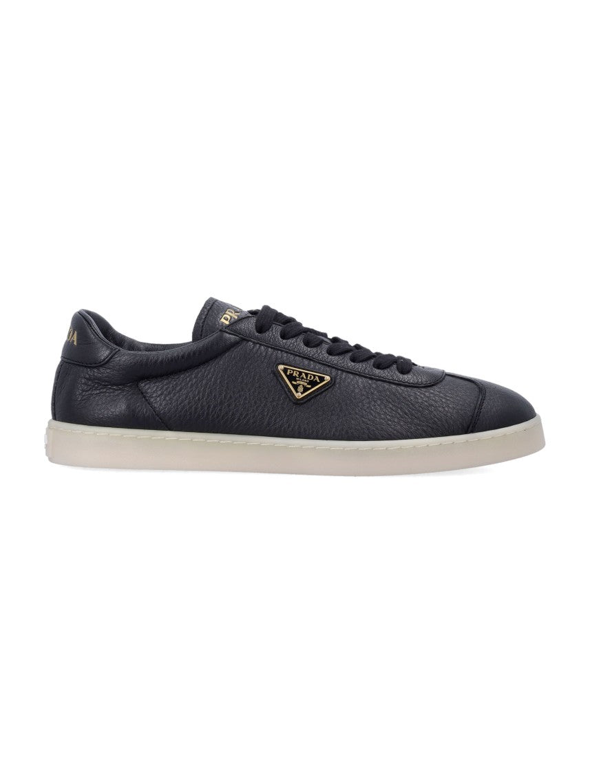 Prada Grained Leather Low-Top Sneakers