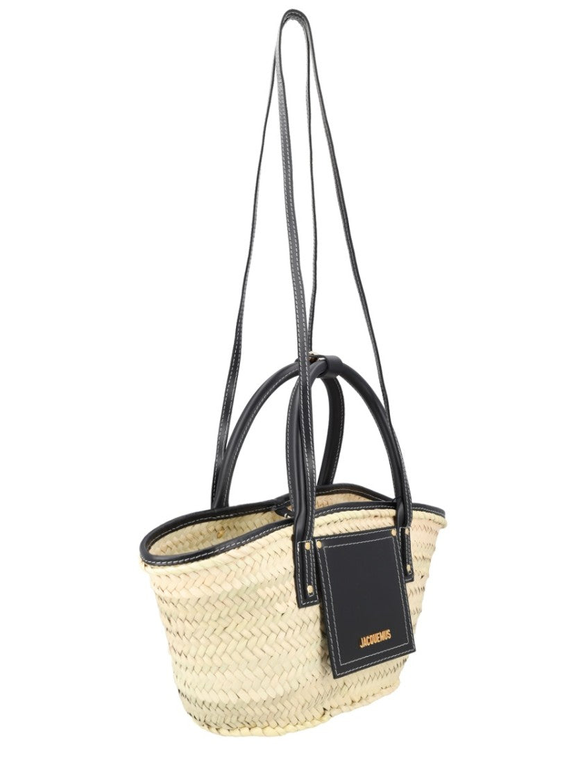 Jacquemus Soli Woven Raffia Tote Bag