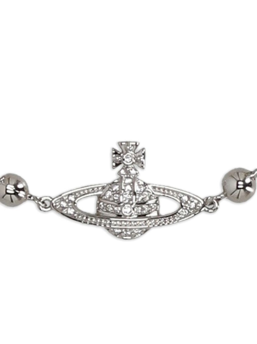 Vivienne Westwood Polished Bead Bracelet With Iconic Orb Charm