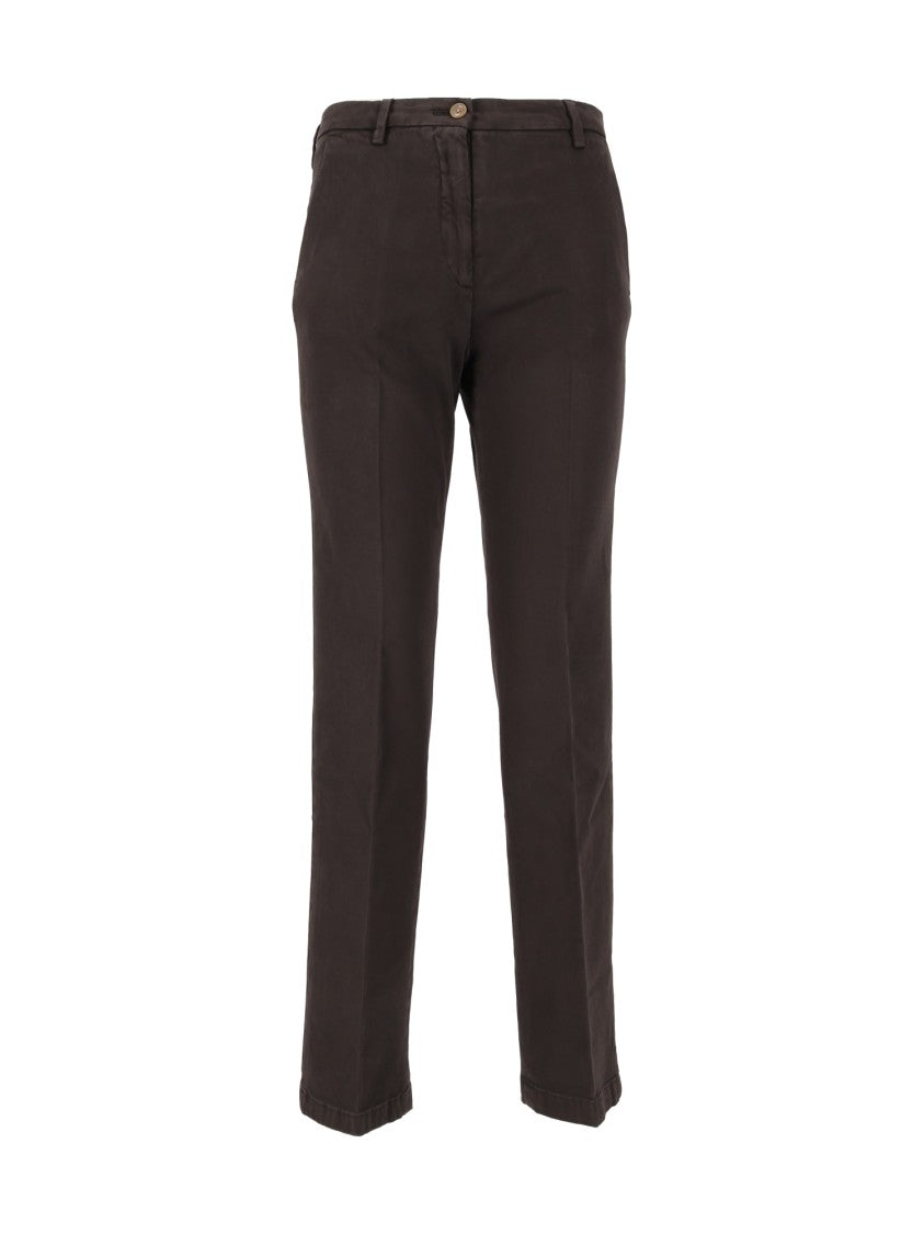 Briglia Mid-Rise Button Detail Straight-Leg Pants