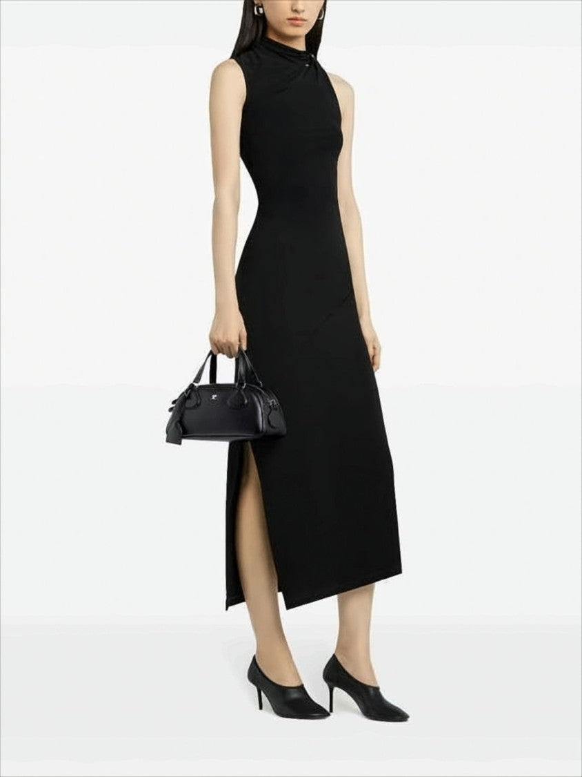 Courrèges Elongated Calf Leather Crossbody Bag With Adjustable Strap