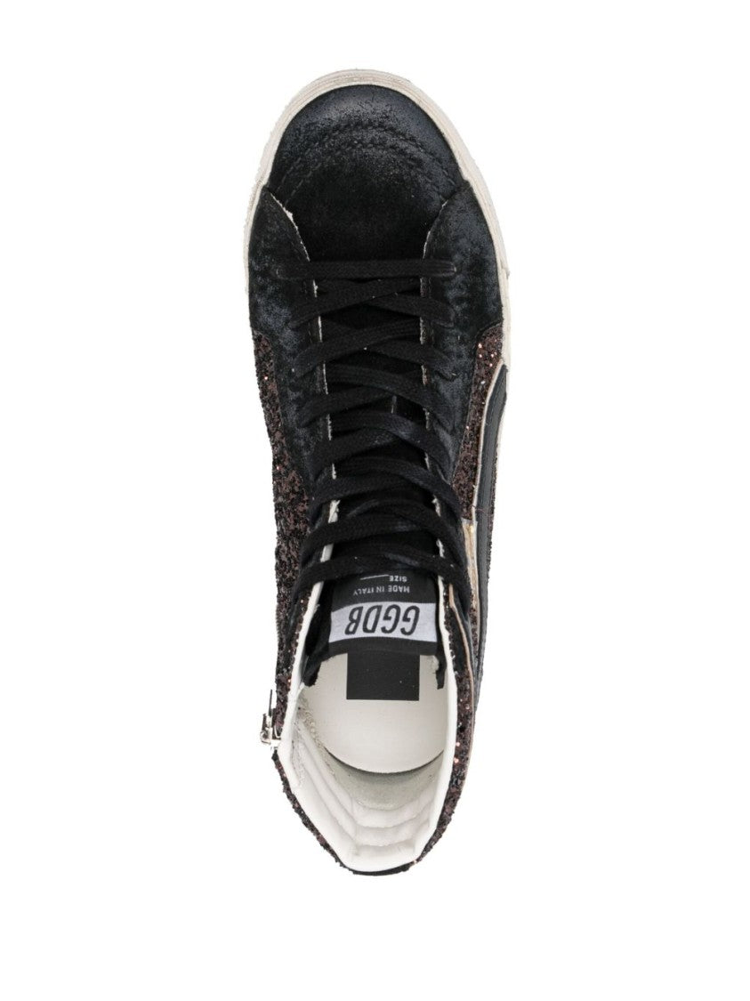 Golden Goose Silk And Nylon Multi Panel Sneakers