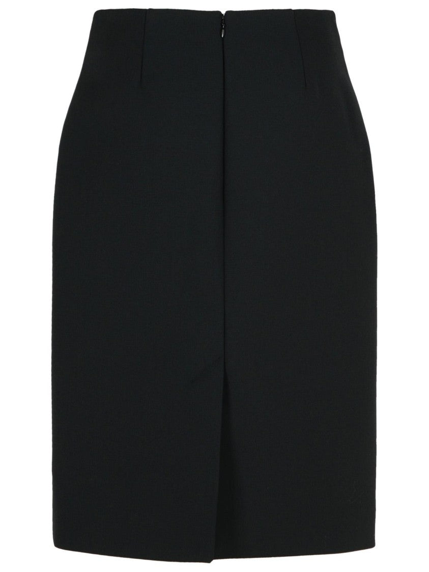 Róhe 'Pencil' Black Wool Blend Skirt