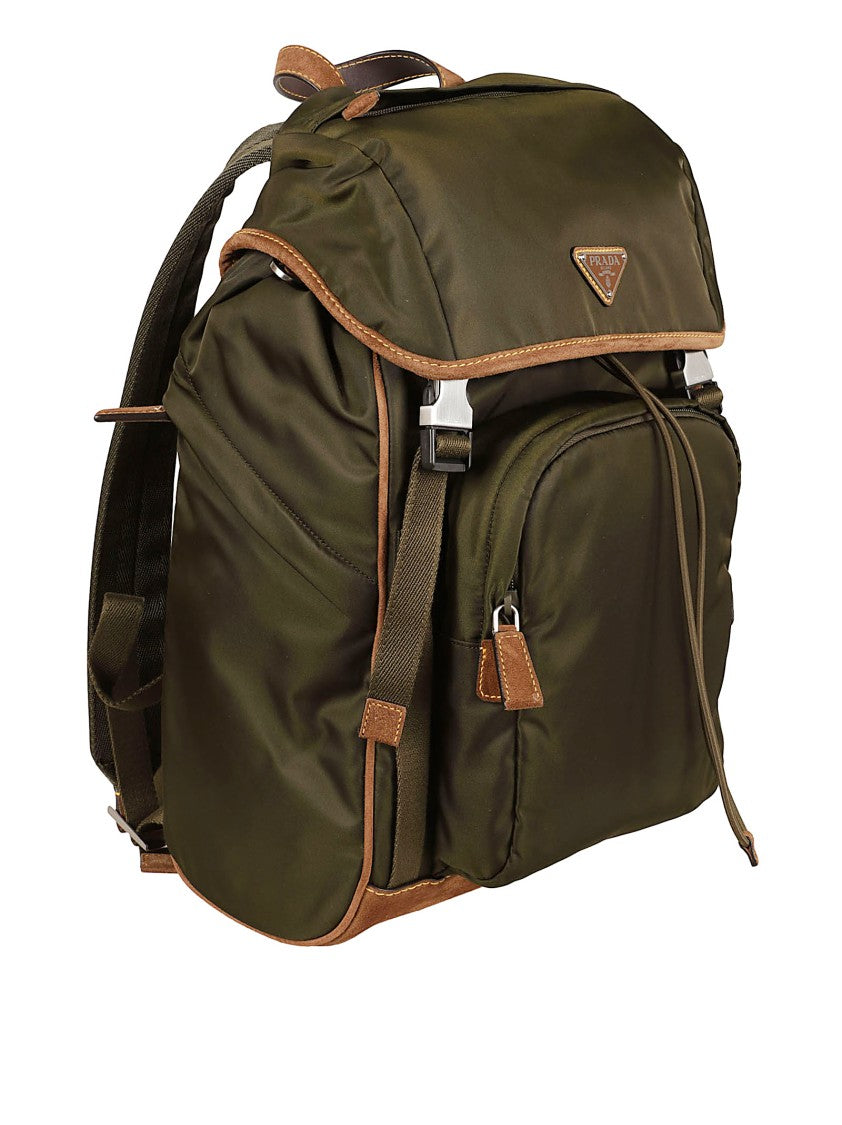 Prada Structured Backpack With Leather Handle