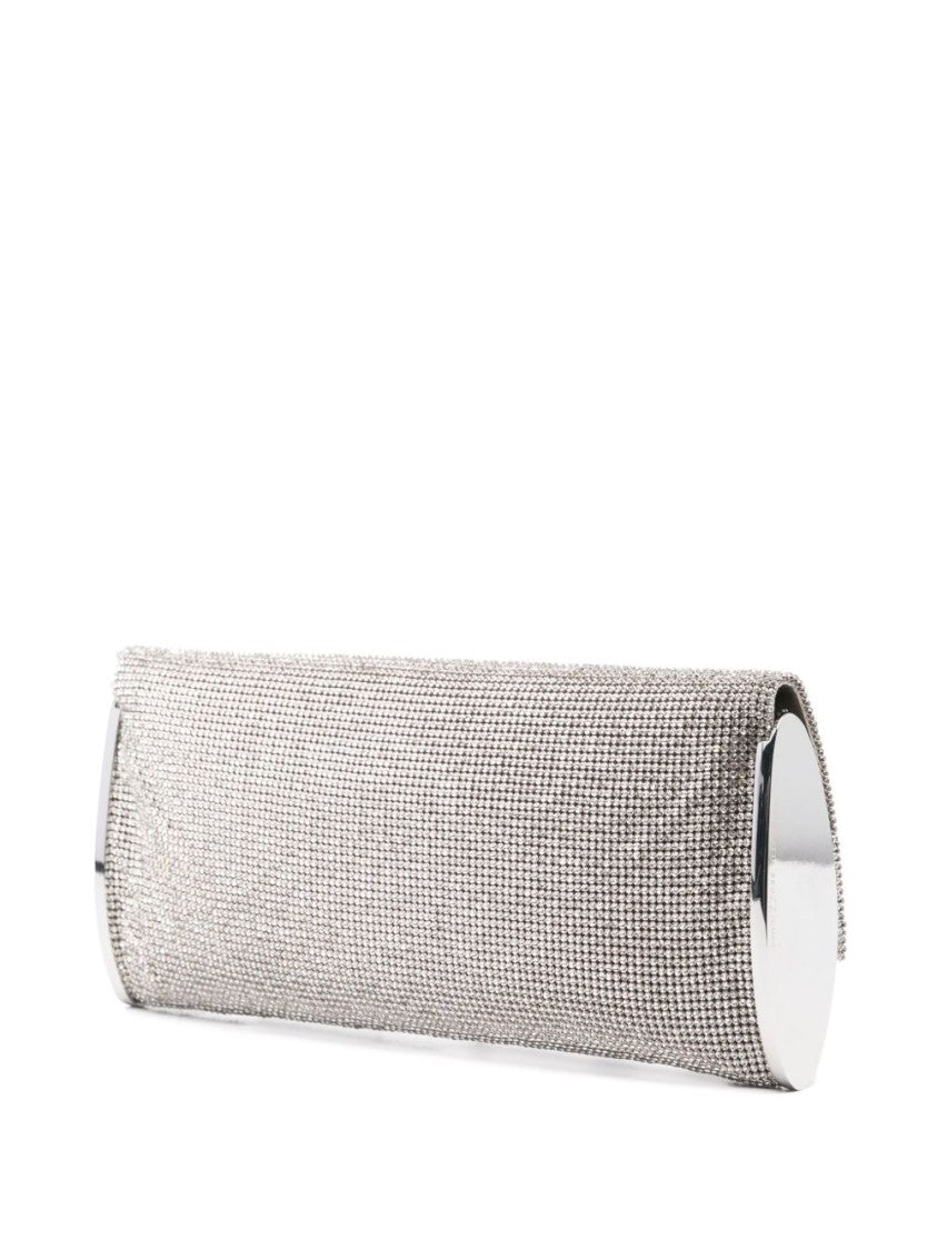 Benedetta Bruzziches Crystal Mesh Silver Clutch