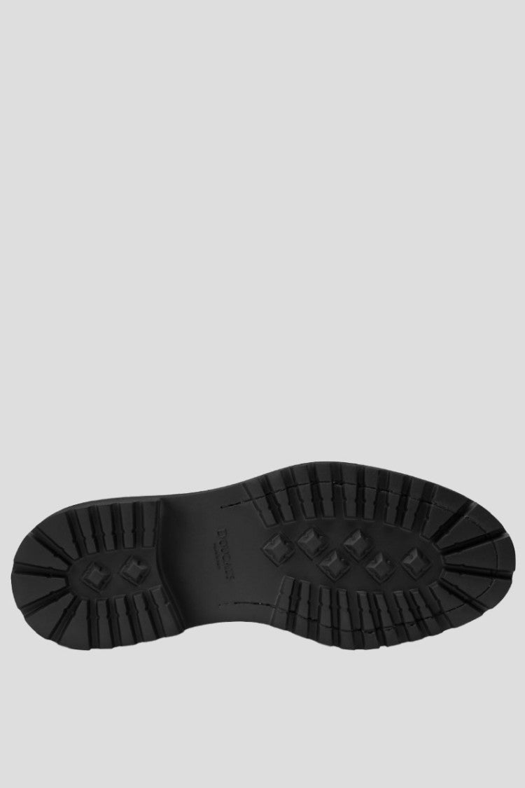 Doucal's Black Two-Hole Leather Lave-Up