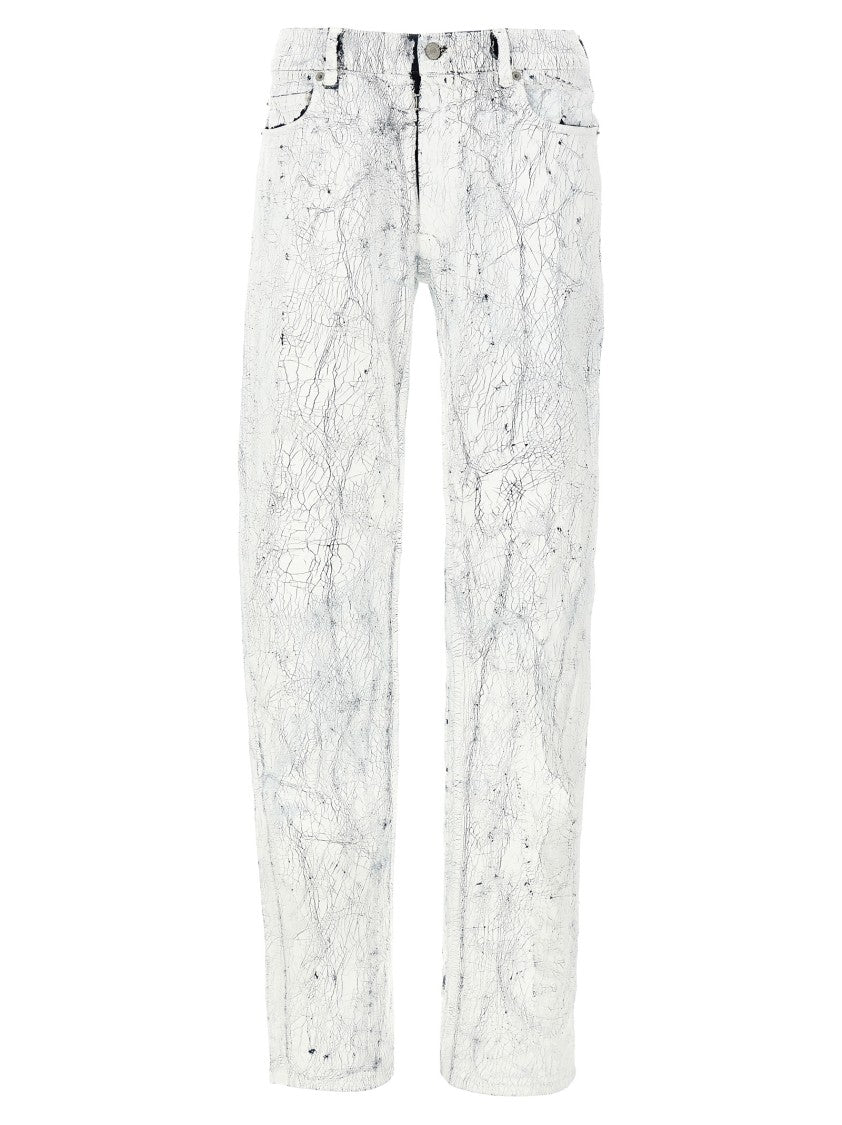 Mm6 By Maison Margiela Craqué-Effect Denim Jeans