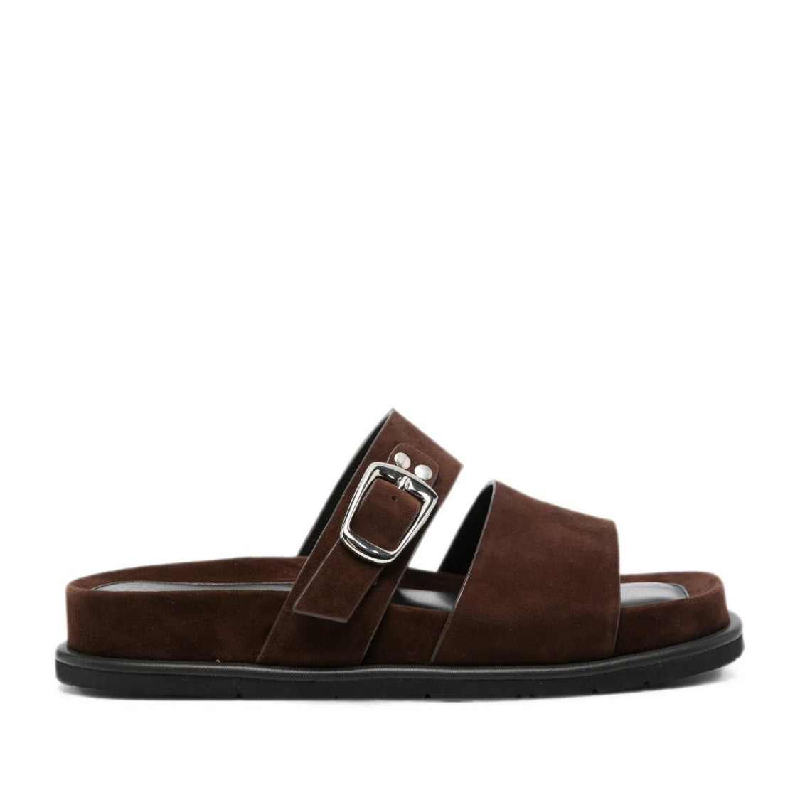 Adrianna Feretti Brown Suede Wedge Adjustable Strap Slippers