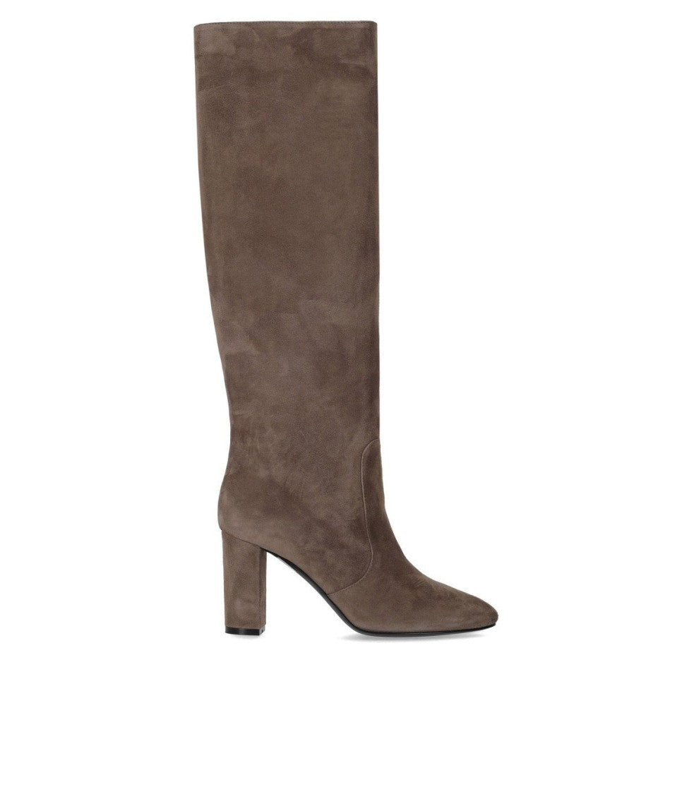 Via Roma 15 Suede Heeled High Boot