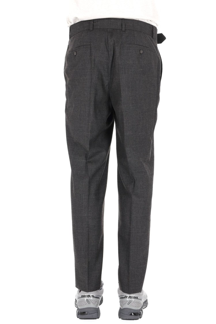Officine Generale Hoche Wool-Silk-Linen Straight Pants