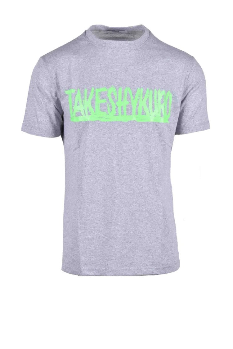 Takeshy Kurosawa Grey Neon Cotton T-Shirt
