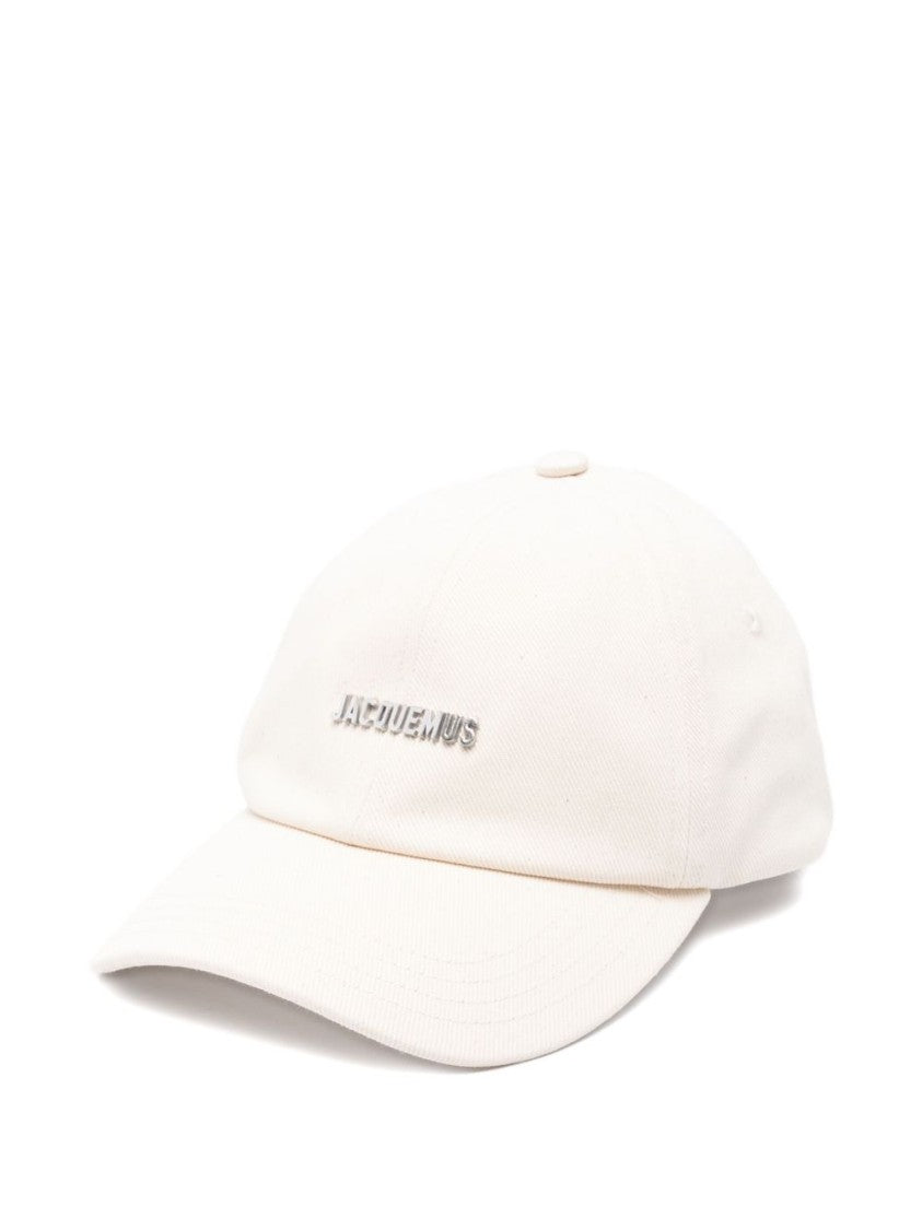 Jacquemus Beige Cap With Curved Peak