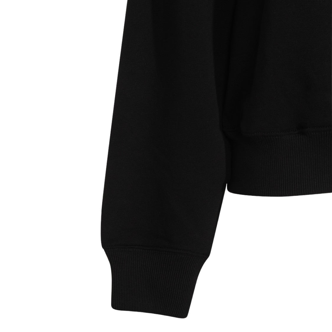Polo Ralph Lauren Black Crew Neck Sweater With Ribbed Cuffs