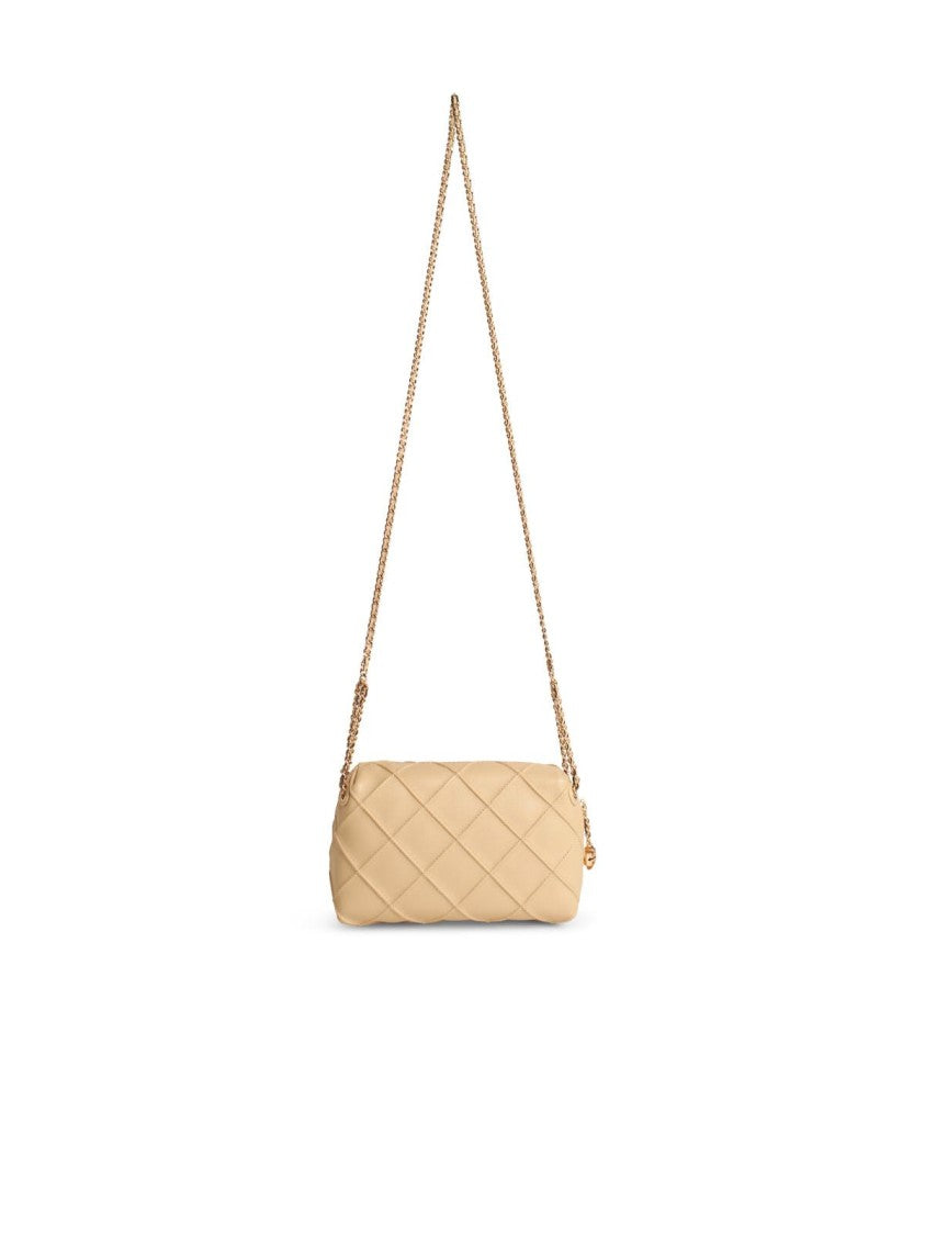 Tory Burch Fleming' Mini Crossbody Bag In Cream Leather