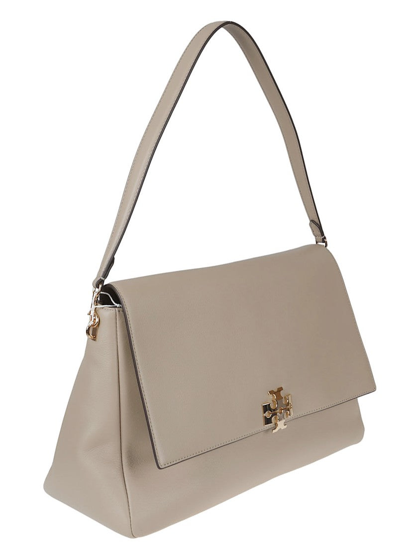 Tory Burch Beige Leather Charlie Shoulder Bag