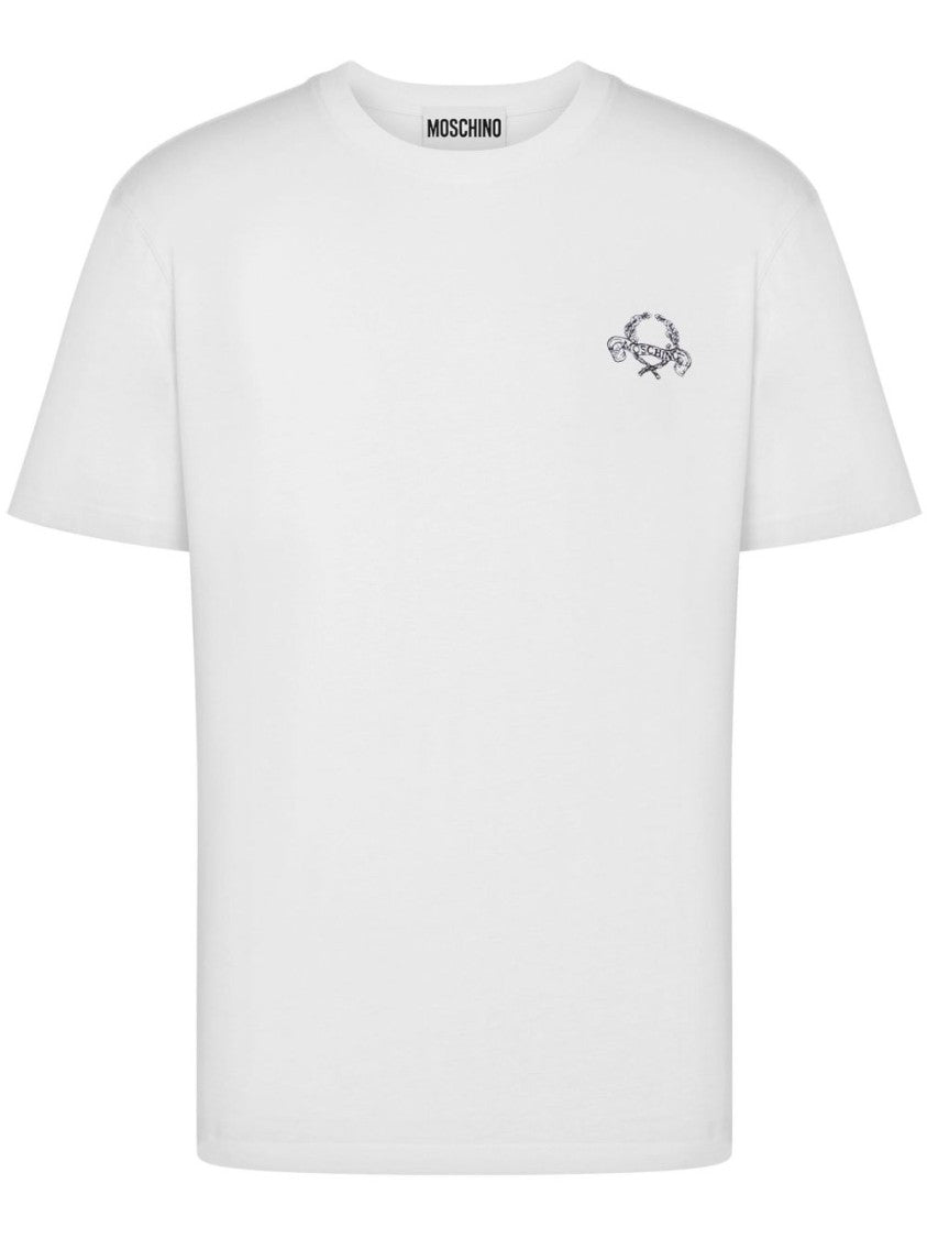 Moschino Subtle Embroidery Smooth Silk Nylon T-Shirt