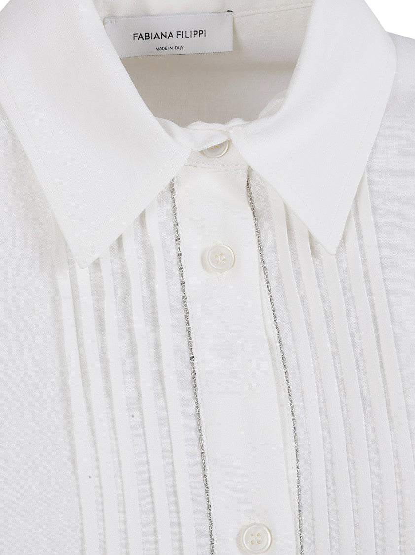 Fabiana Filippi Button-Down Midi Dress With Pleated Front