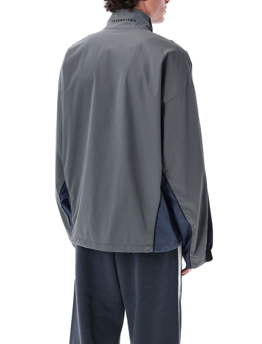 Balenciaga 50/50 Black Faded Technical Tracksuit Jacket
