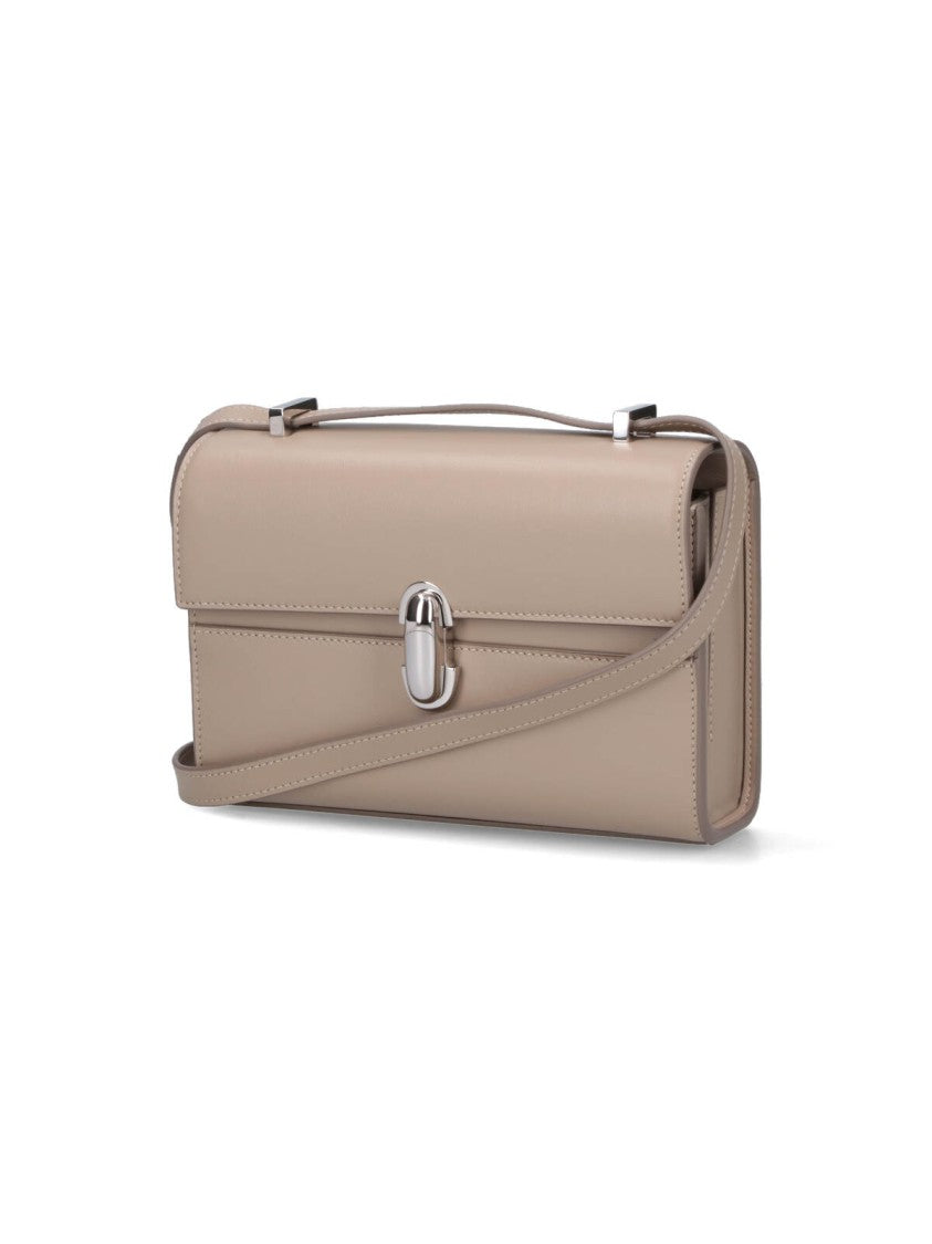 Savette Rectangular Shoulder Bag With Polished Silver Clasp