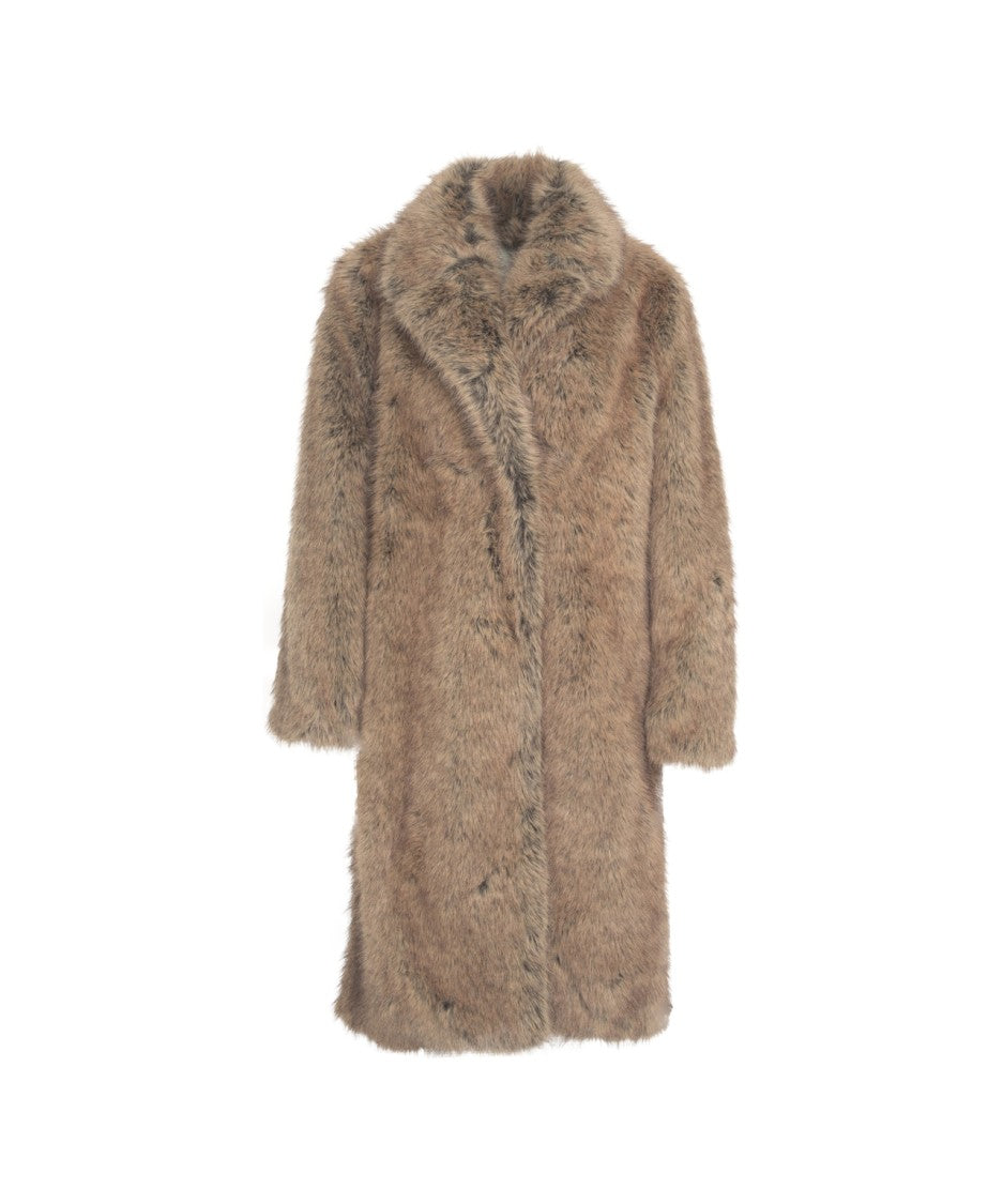 Liu Jo Long Synthetic Fur Coat