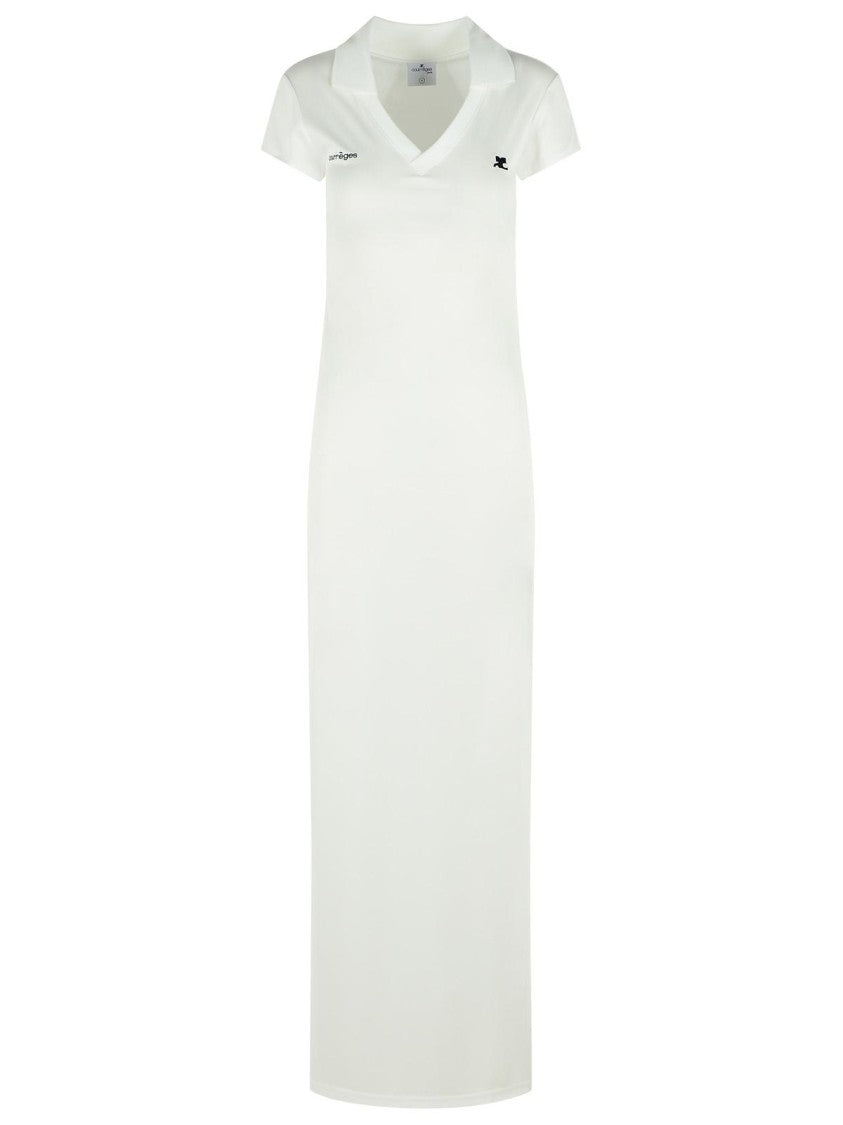 Courrèges White Polyester Dress