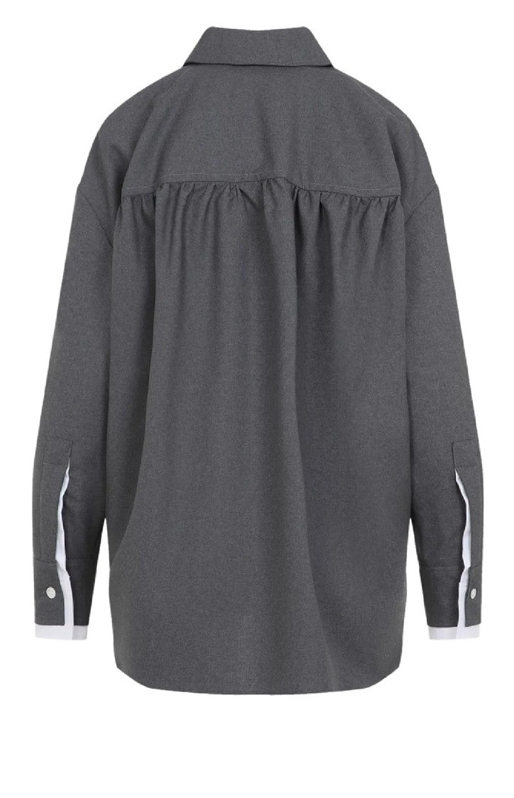 Marni Relaxed-Fit Grey Virgin Wool Shirt