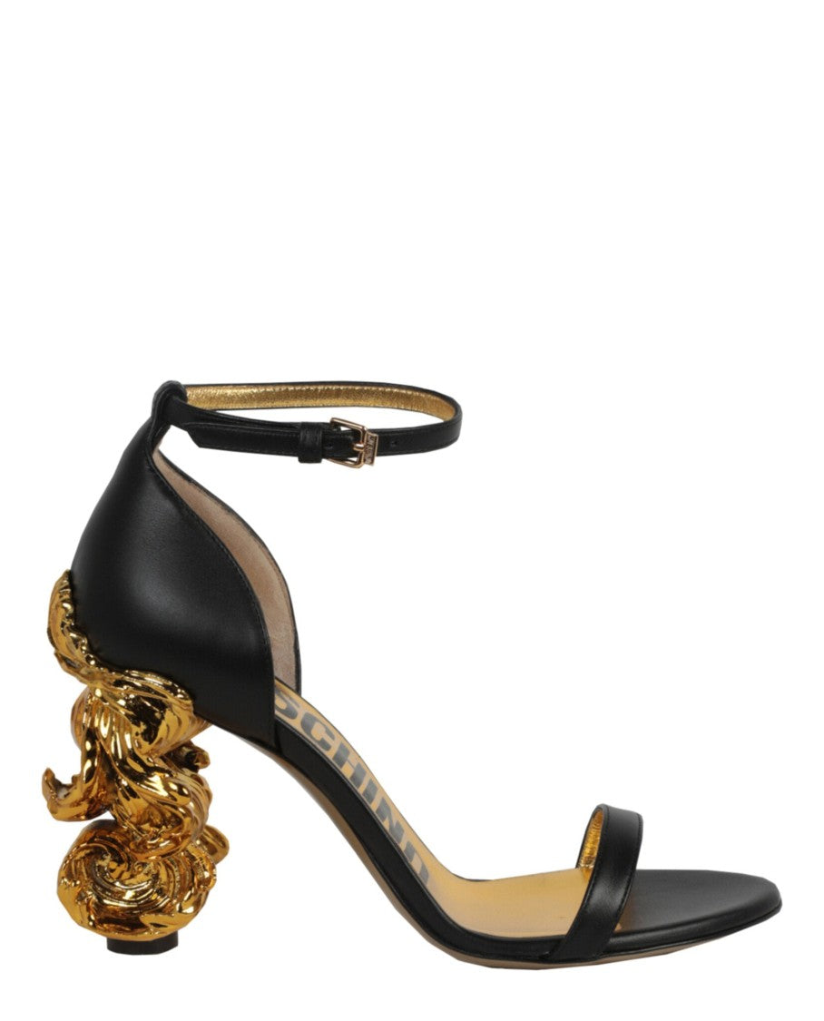Moschino Sculpted Baroque Heel Sandals