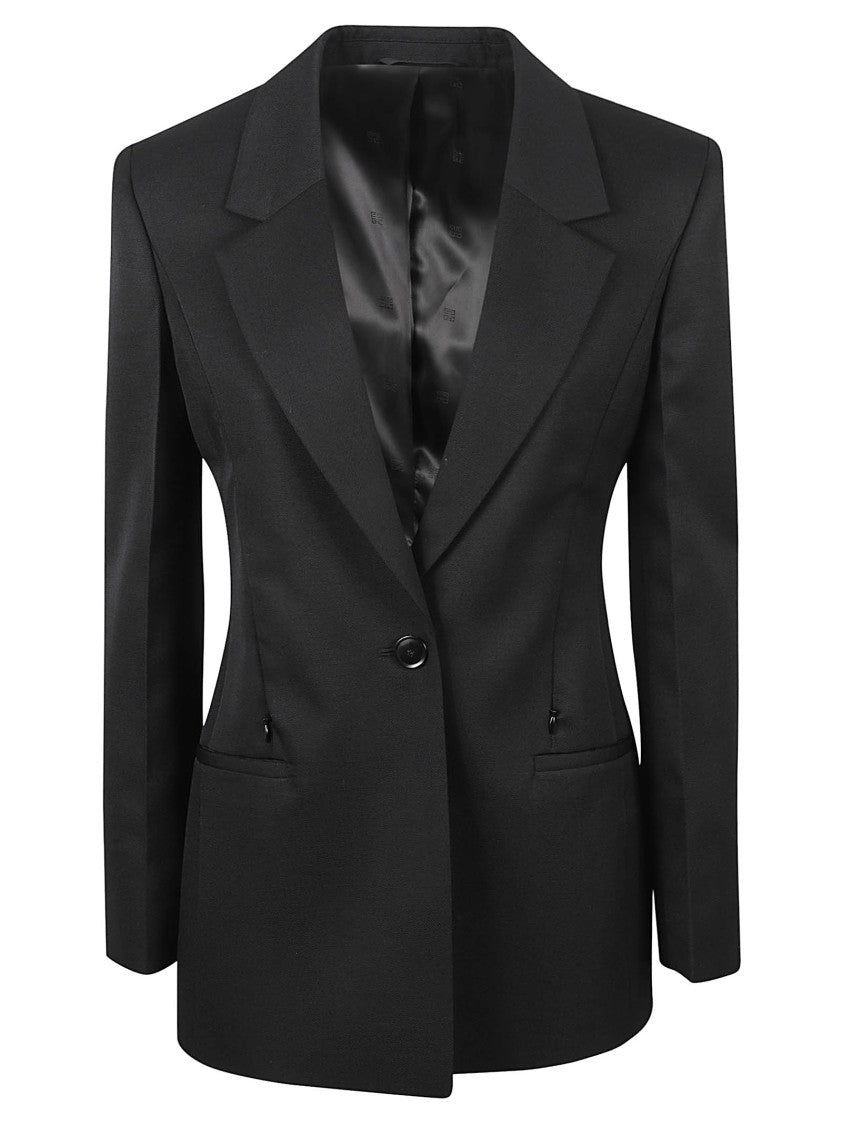 Givenchy Tailored Black Jacket With Single-Button Closure