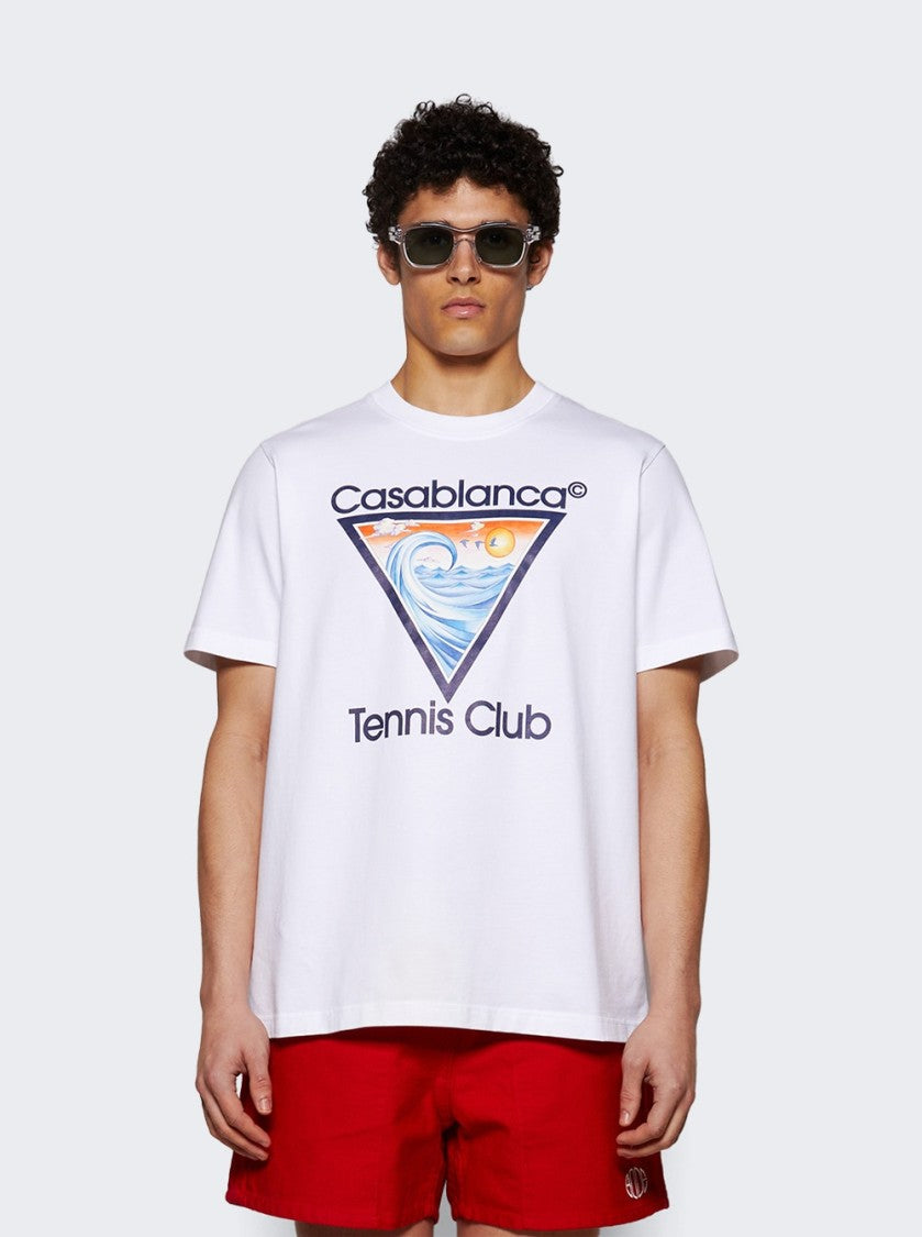 Casablanca Tennis Club Icon Printed Tee White