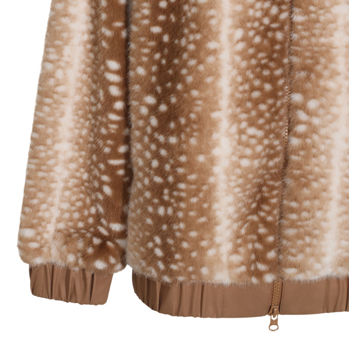 Farm Rio Embroidered Plush Faux Fur Coat