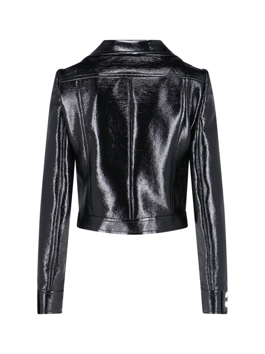 Courrèges Black Vinyl Reedition Cotton Jacket
