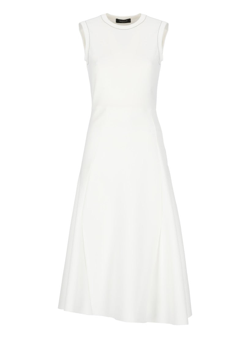 Fabiana Filippi Sleeveless White Midi Dress