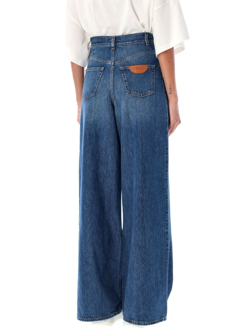 Chloé Wide-Leg High Waist Denim