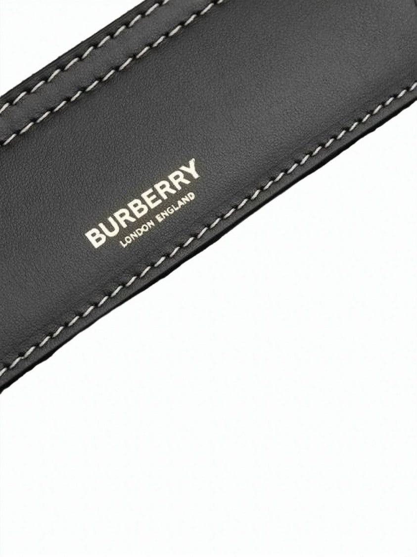 Burberry Structured Brown Check Tote Bag With Cut-Out Handle