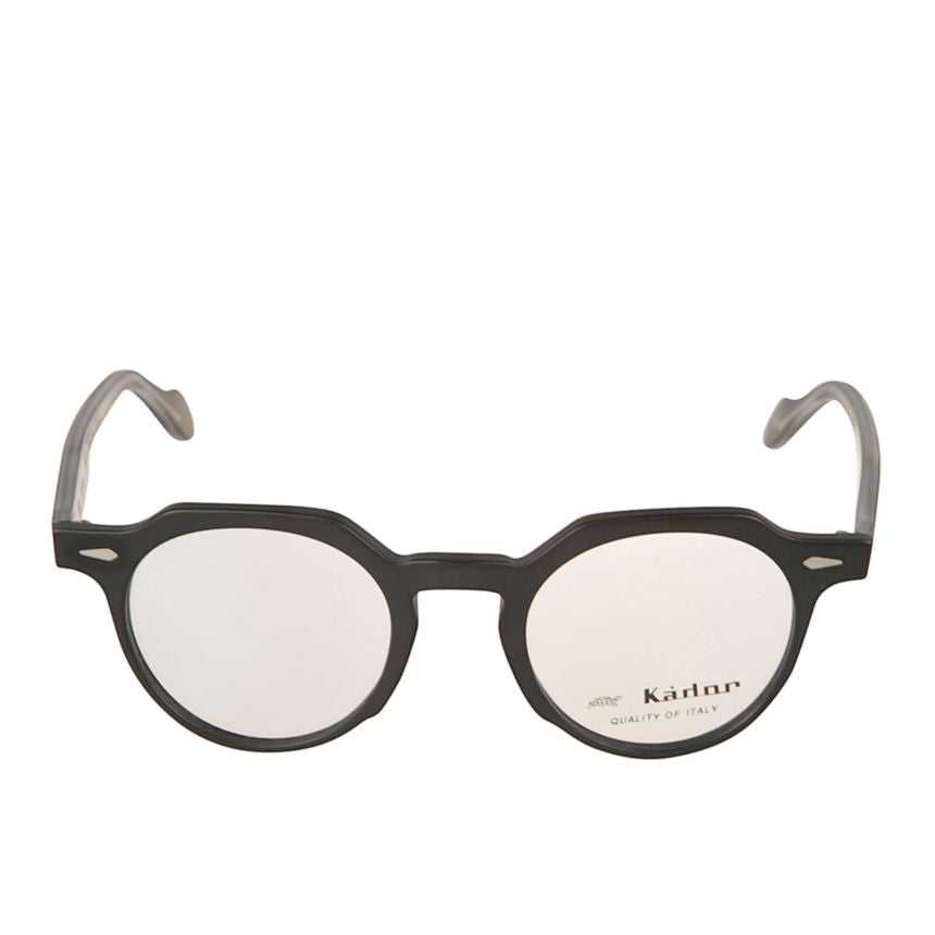Kador Amadeus Geometric Round Black Eyeglasses