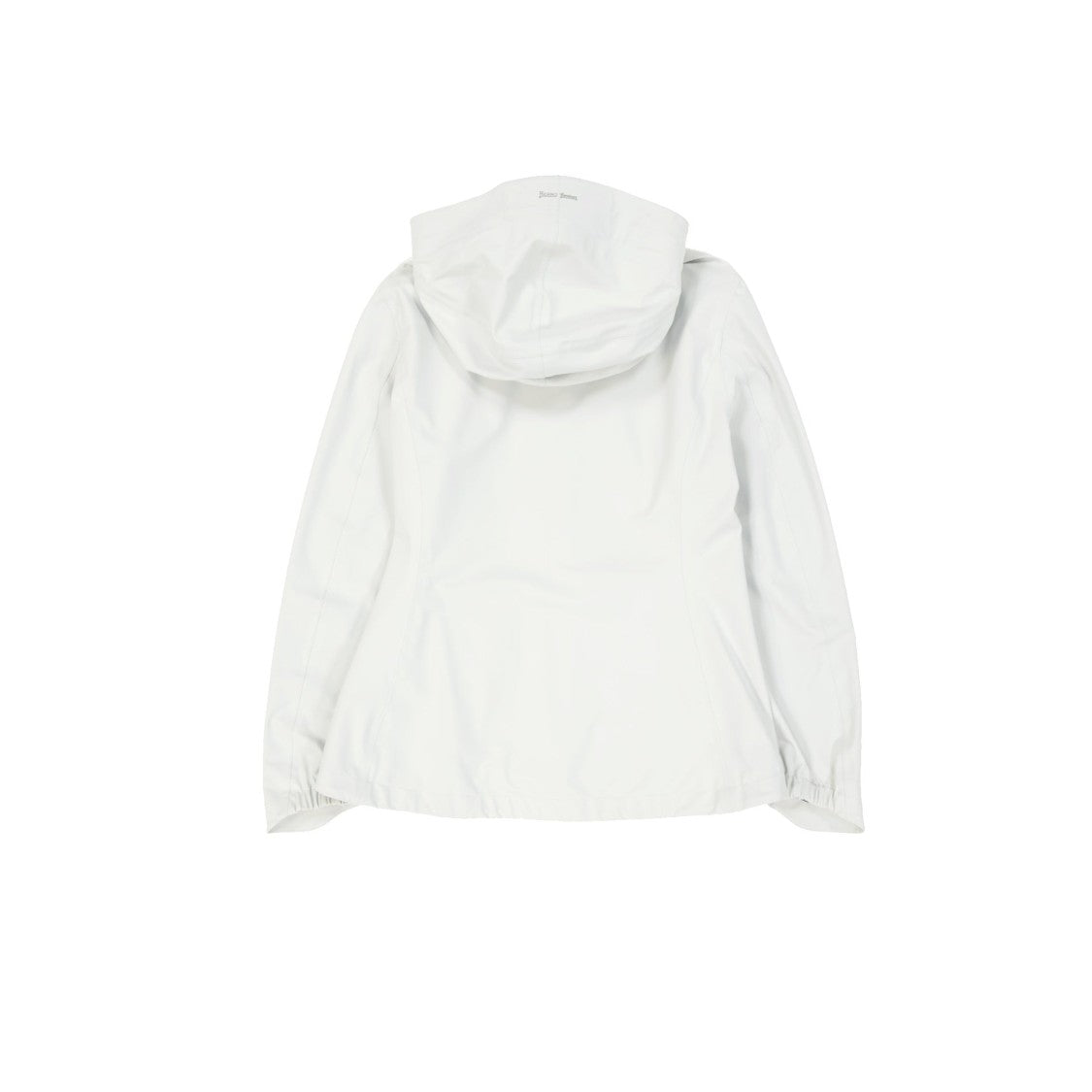 Herno White Water-Repellent Rain Jacket With Non-Detachable Hood