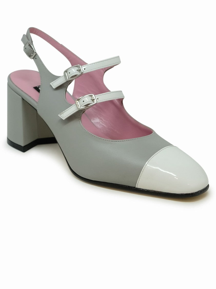 Carel Paris Papaya Leather Ballet Pumps