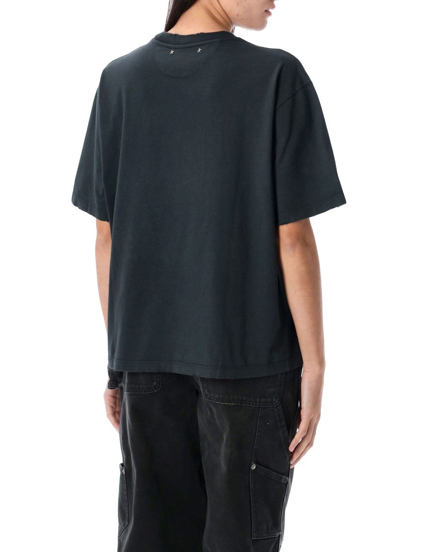 Golden Goose Crystal Neck Trim Tshirt