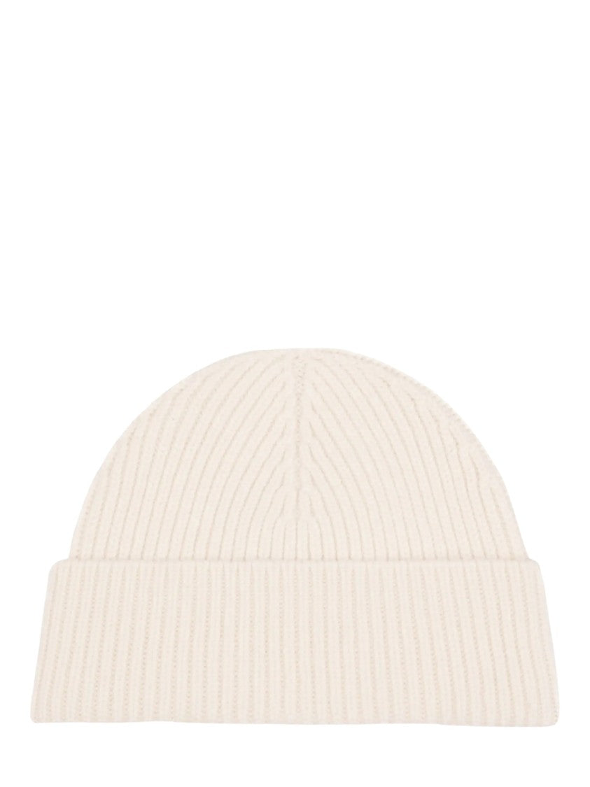 Ami Paris Quota Ami De Coeur Ribbed Knit Beanie