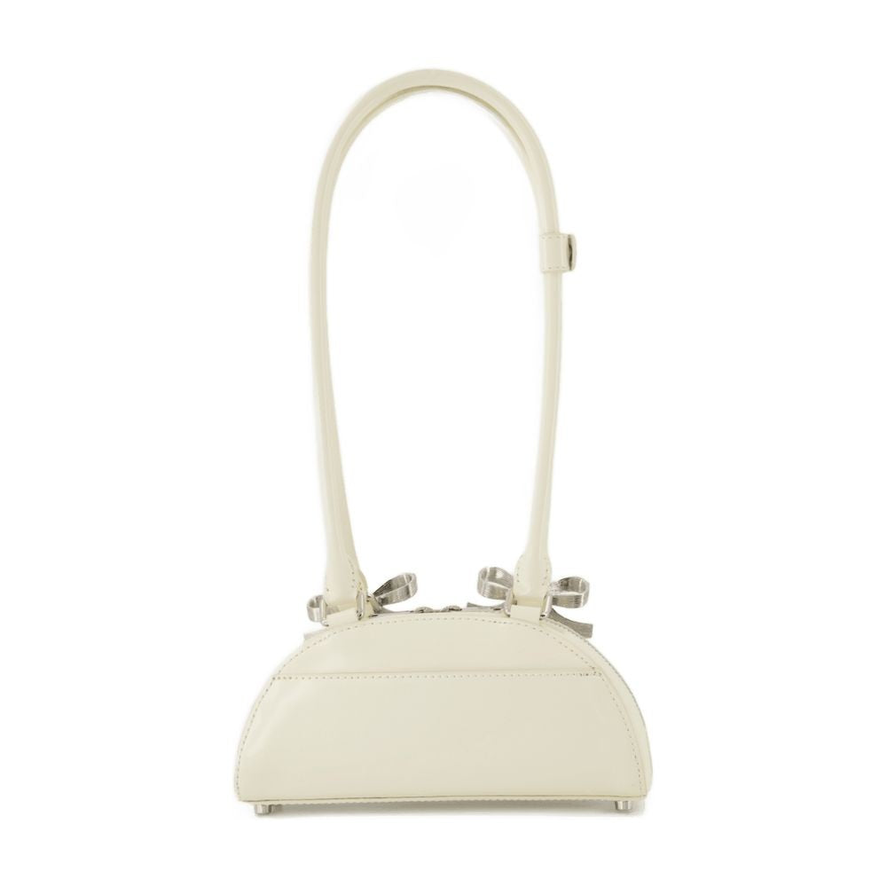 Self-Portrait Curved Mini Shoulder Bag - Leather - Neutral