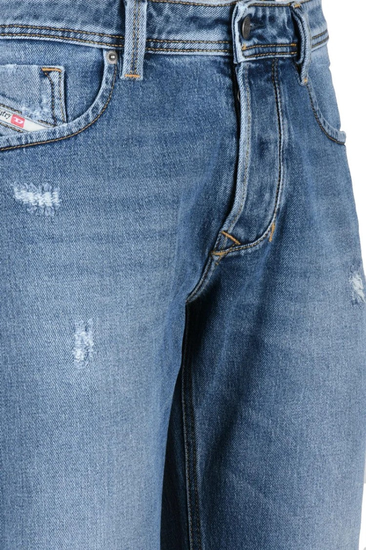 Diesel Blue Larkee Regular Fit Cotton Elastane Jeans