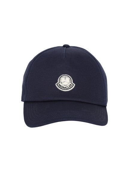 Moncler Dual Logo Blue Night Baseball Cap