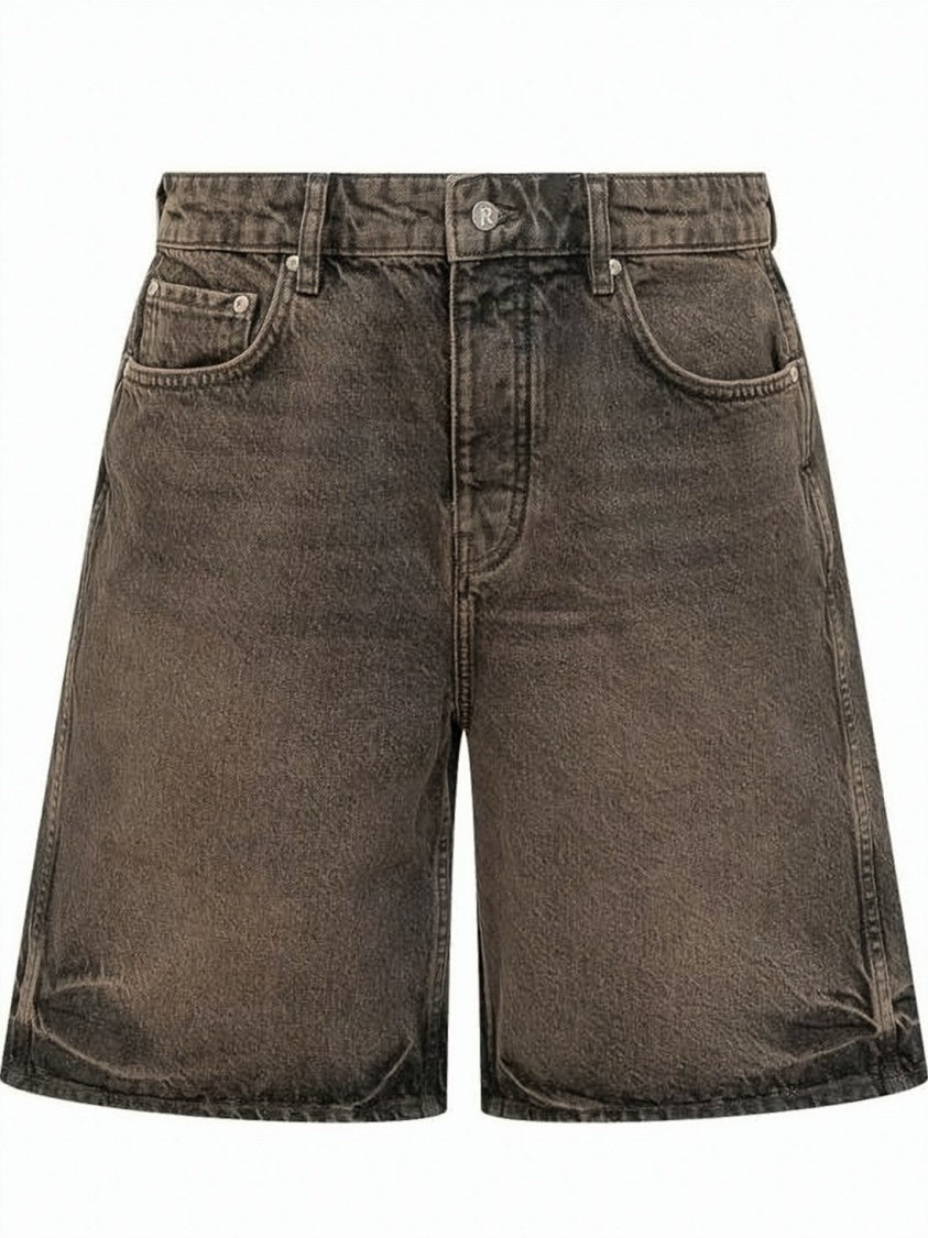 Represent Classic Five-Pocket Denim Shorts With Vintage Wash