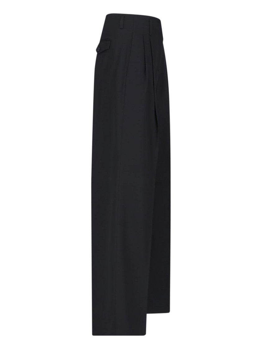 Golden Goose Tailored Straight-Leg Black Virgin Wool Formal Pants