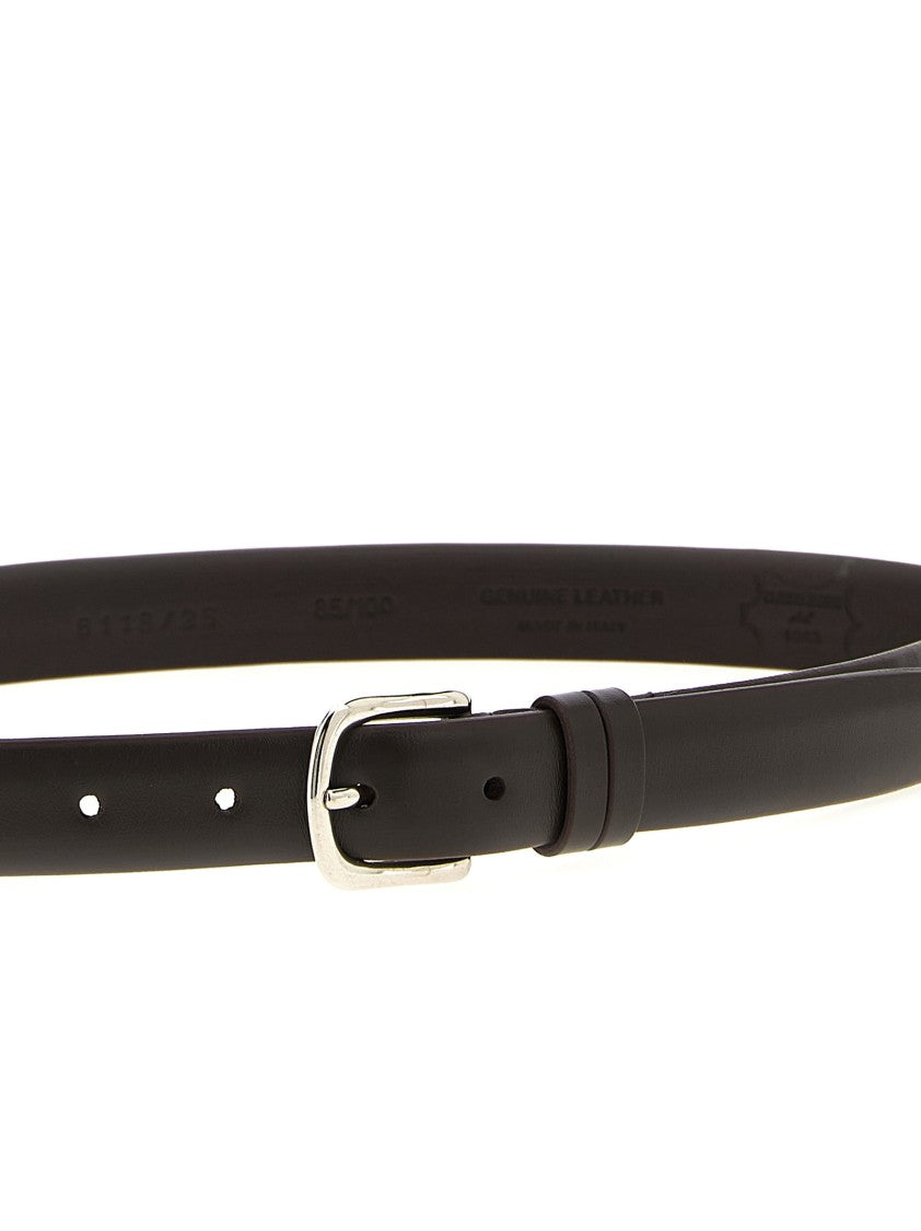 Zerbini Claudio Polished Black Leather Belt