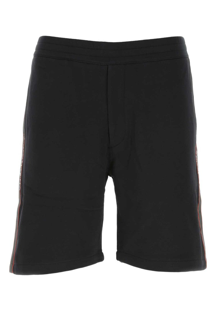 Alexander Mcqueen Black Cotton Bermuda Shorts