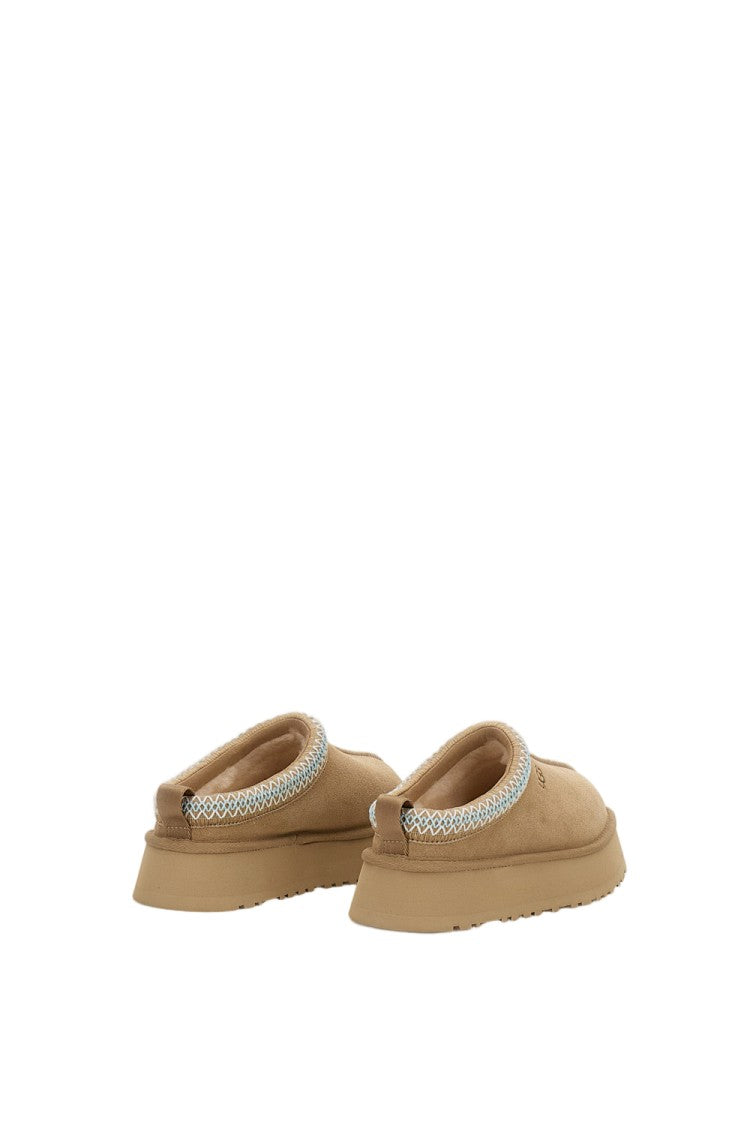 Ugg Beige Tazz Ii Suede Platform Slippers