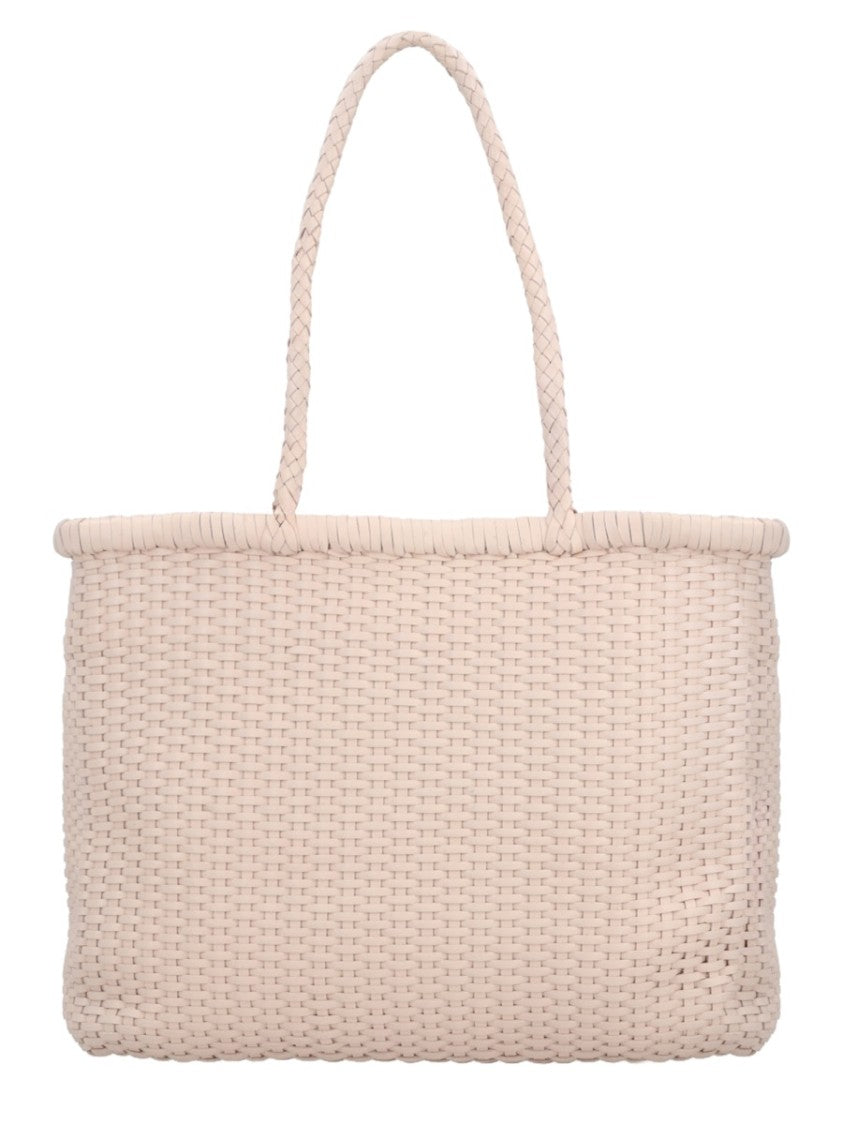 Dragon Diffusion Neutrals B Weave Large Woven Leather Tote Bag