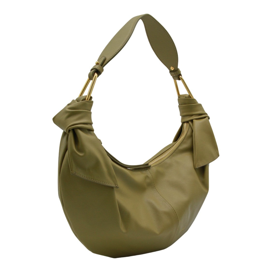 Coccinelle Crescent-Shaped Handbag With Gold-Tone Hardware