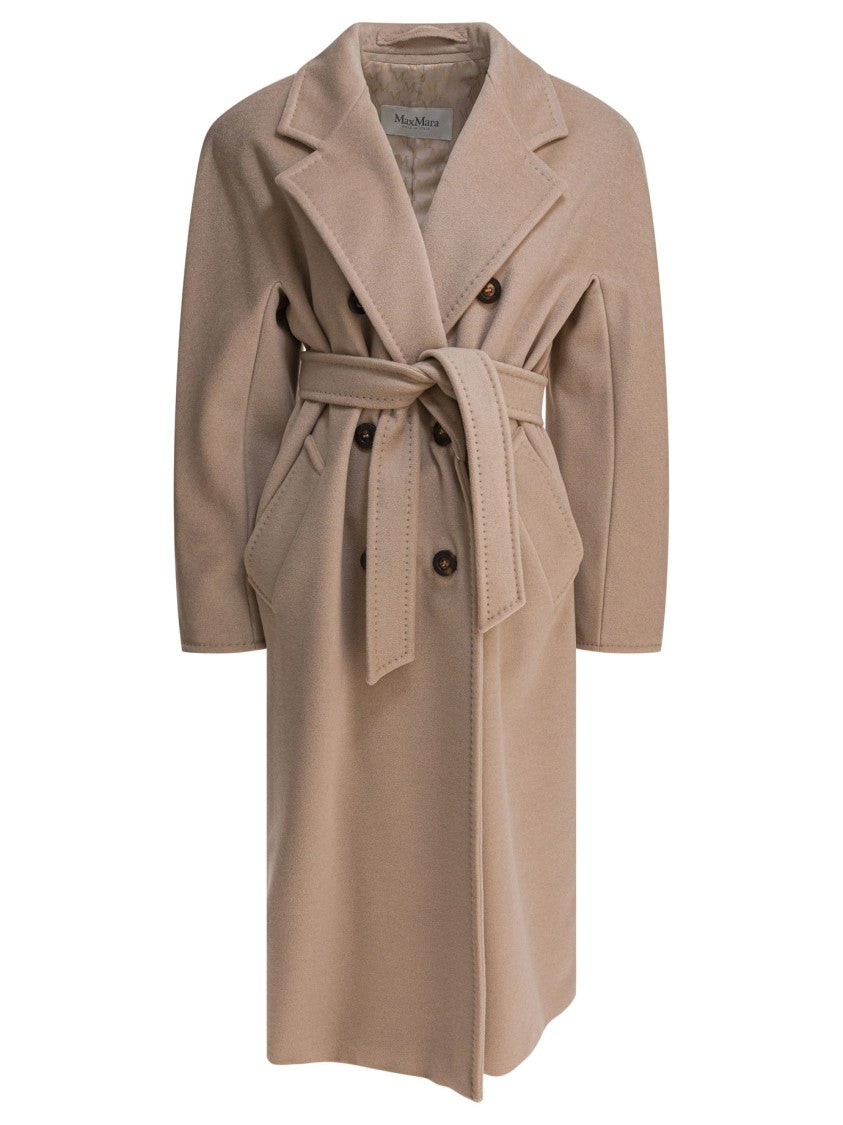 Max Mara Relaxed Fit Wool-Cashmere Coat With Kimono Sleeves